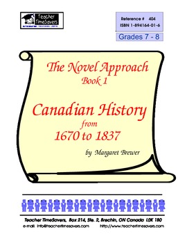 Preview of Canadian History (1) 1630-1837  Novel Studies