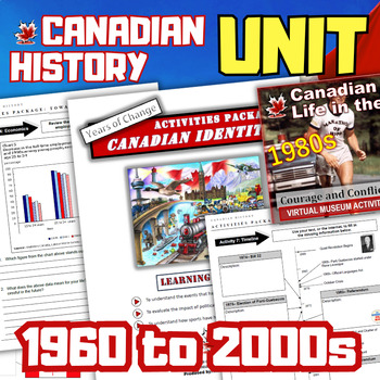 Preview of Canadian History 1960 - 2015 Unit - French, English, Multiculturalism, Culture