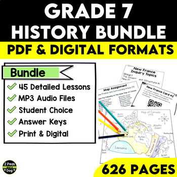 Preview of Grade 7 History Bundle New France, British North America, and Conflict 1713-1850