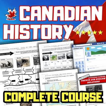 Preview of Canadian History Course - Complete Curriculum - Projects, Activities & Lessons