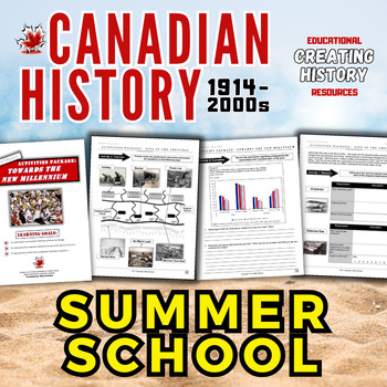 Preview of Canadian History Course - Summer School Bundle - Worksheets, Projects, Lessons
