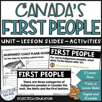 Preview of Canadian Indigenous History First Nations and Metis Unit, Slides, Activities