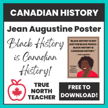 Preview of Canadian History Poster | Black History| CHC2D & CHC2P| Jean Augustine