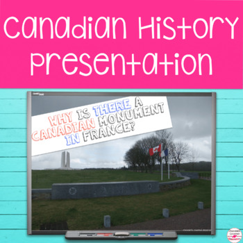 Preview of Canadian History PowerPoint Presentation with Student Notes