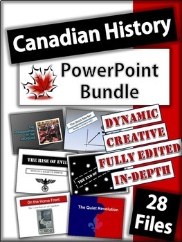 Preview of Canadian History PowerPoint Lectures 1914 to 2000s! 28 Topics Included! 