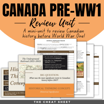 Preview of Canadian History Review Unit - Digital & Print!