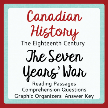 Preview of Canadian History THE SEVEN YEARS' WAR Organizers, Activities PRINT and EASEL