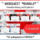 Canadian History and Explorers Webquests -- BUNDLE OF 12 -