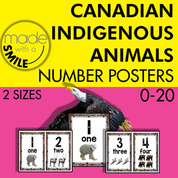 Preview of Canadian Indigenous Animals Number Posters 0-20