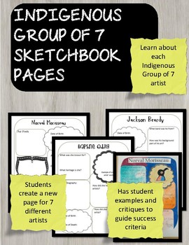 Preview of Canadian Indigenous First Nations Group of 7 Sketchbook