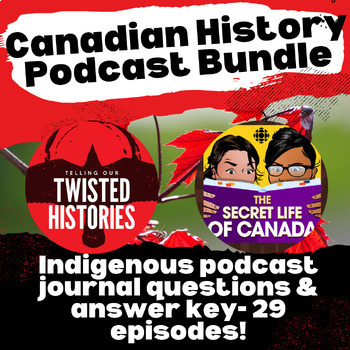 Preview of Canadian Indigenous History CBC Podcast Journal Q&As 29 episode Megabundle!