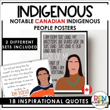 Preview of Canadian Indigenous Peoples Posters | Influential People Classroom Posters