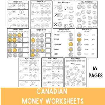 canadian coins worksheets teaching resources teachers pay teachers