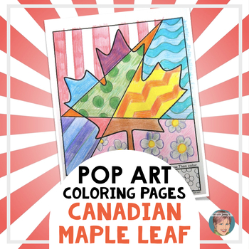 Preview of FREE Canadian Maple Leaf Interactive Coloring Sheet