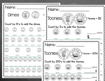 canadian money worksheets by catherine s teachers pay teachers