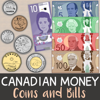 Preview of Canadian Money 2021 Coins and Bills | Clip Art
