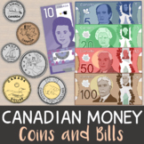 Canadian Money 2021 Coins and Bills | Clip Art