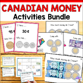 Canadian Money Activities Bundle - Game, Task Cards & Math