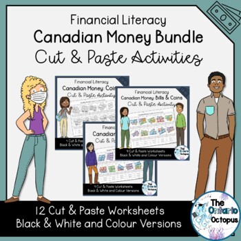 Preview of Canadian Money BUNDLE- Coins and Bills - Adding and Matching Activities