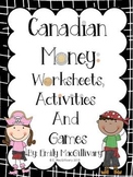 Canadian Money (Coins)!! Pirate Themed Worksheets, Activit