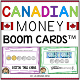 Canadian Money Counting Coins and Bills Boom Cards First S