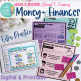 Canadian Money & Finances  Extra Practice Grade 3 Ontario 