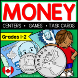 Canadian Money Games, Centers, and Tasks Cards