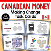 Canadian Money Making Change Math Center - Print & Digital