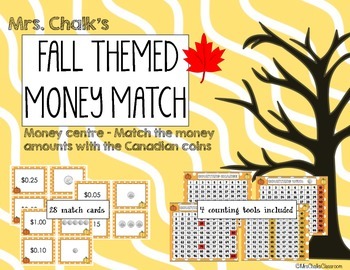 Preview of Counting Canadian Money {Math Centre for Fall: October, November}