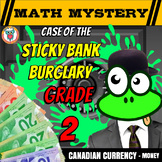 Canadian Money Math Mystery Game - Grade 2 Easy Prep Activity
