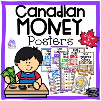 Preview of Canadian Money Posters | Coins & Bills Anchor Charts