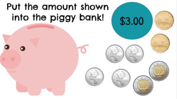 Piggy Bank, Fractions and Decimals With The Money Model