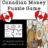 Canadian Money Puzzle Piece Centre/Game