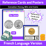 Canadian Money Reference Cards & Posters | French | Bills 