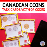 Canadian Coins Task Cards with QR Codes