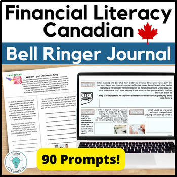Preview of Canadian Money Worksheets - Financial Literacy Ontario, Canada Money