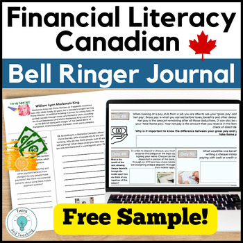 Preview of Canadian Money Worksheets - Financial Literacy Ontario, Canada Money