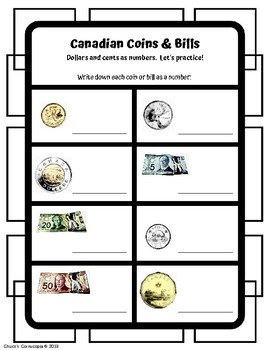 canadian money worksheets grades 3 and 4 by chucks cornucopia