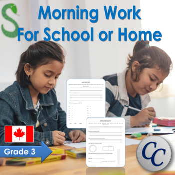 Preview of Editable Canadian Morning Work for Print or Easel