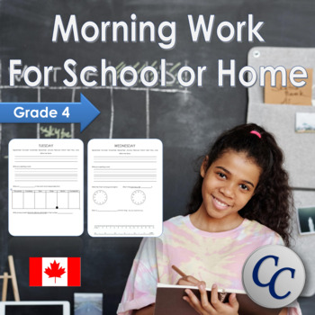Preview of Canadian Morning Work for Grade 4 Distance Learning
