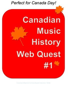 Preview of Canadian Music History Web Quest