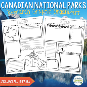 Preview of Canadian National Parks Research Graphic Organizers