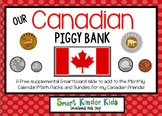 Canadian Piggy Bank Freebie for SMARTboard
