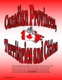 Canadian Provinces, Territories & Cities