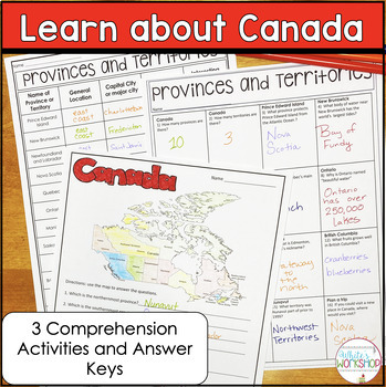 Canadian Provinces and Territories Activities by White's Workshop