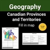 Canadian Provinces and Territories - Label Map - Geography