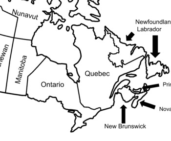 Preview of Canadian Provinces and Territories Labeling and Coloring