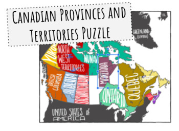 Preview of Canadian Provinces and Territories Puzzle