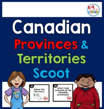Preview of Canadian Provinces and Territories Scoot Activity | Task Cards