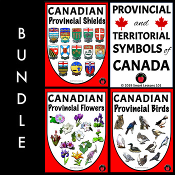 Preview of Canadian Provincial Symbols Clipart BUNDLE: Canadian Provinces and Territories